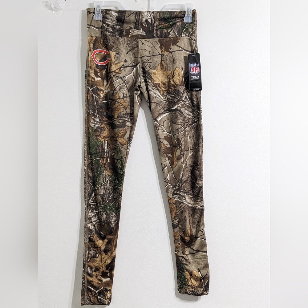 NWT Zubaz Majestic NFL Chicago Bears Camo Women's Leggings, Size Small